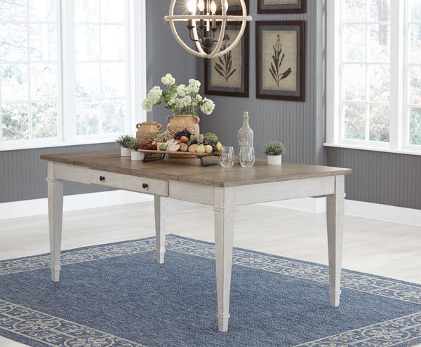  simply striking table doubles the charm with a brown tone top with plank effect