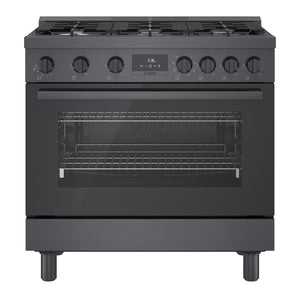 800 Series, Dual Fuel Freestanding Range, 36'', Black Stainless Steel