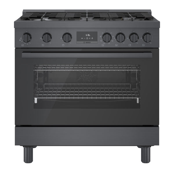 800 Series, Dual Fuel Freestanding Range, 36'', Black Stainless Steel