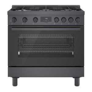 800 Series, Gas Freestanding Range, 36'', Black Stainless Steel