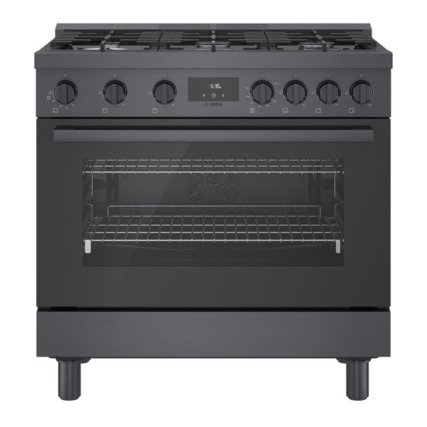 800 Series, Gas Freestanding Range, 36'', Black Stainless Steel