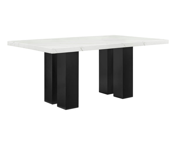  contemporary design. The eye-catching marble-like tabletop adds a touch of luxury