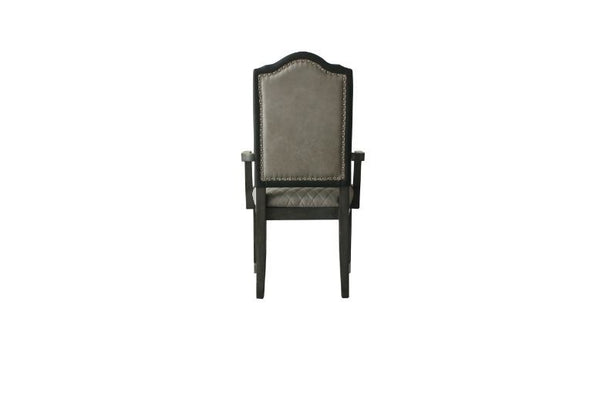  this House Beatrice dining set evokes an iconic refinement. Wooden dining table matches with chairs upholstered with a beautiful faux leather