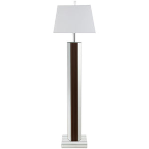 Elena - Square Tapered Mirrored Floor Lamp - Brown