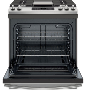 GE® 30" Slide-In Front Control Gas Range