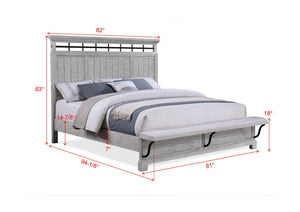 Beckett - King 4 Piece Bedroom Set - Greige