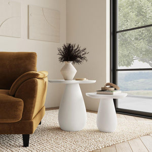 Perth - 20## Side Table With Cloud-Shaped Top - Off White