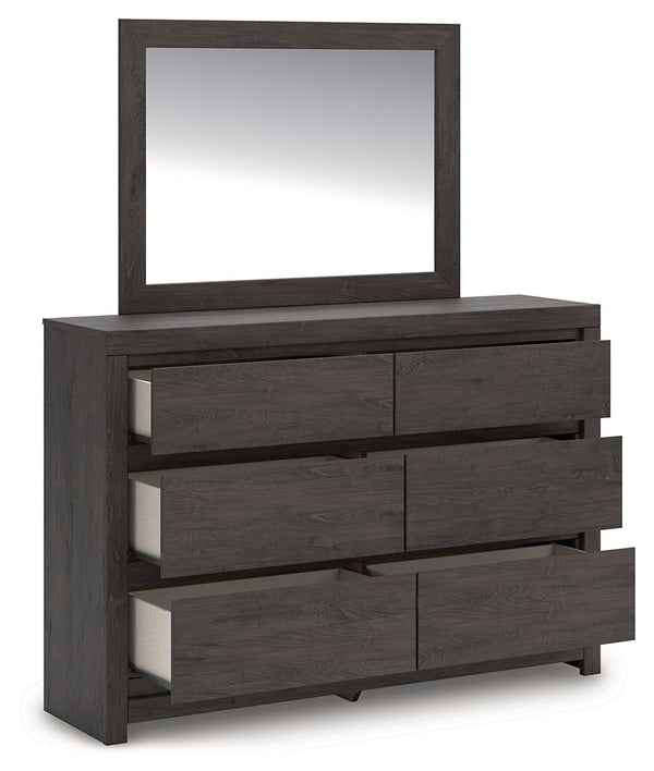 Fraluna - Charcoal - Dresser And Mirror