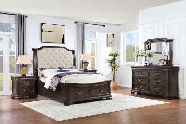  a testament to enduring craftsmanship and timeless style. This set includes a stunning bed