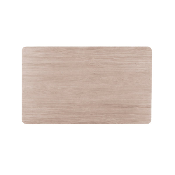  minimalist design of the 60-inch dining table and accompanying 6