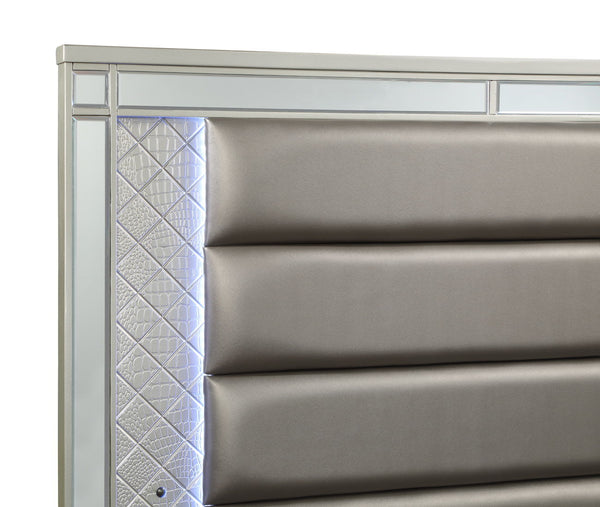  where contemporary chic meets timeless charm. The suite boasts a stunning silver finish