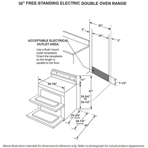 GE Profile™ 30" Smart Free-Standing Electric Double Oven Convection Range with No Preheat Air Fry