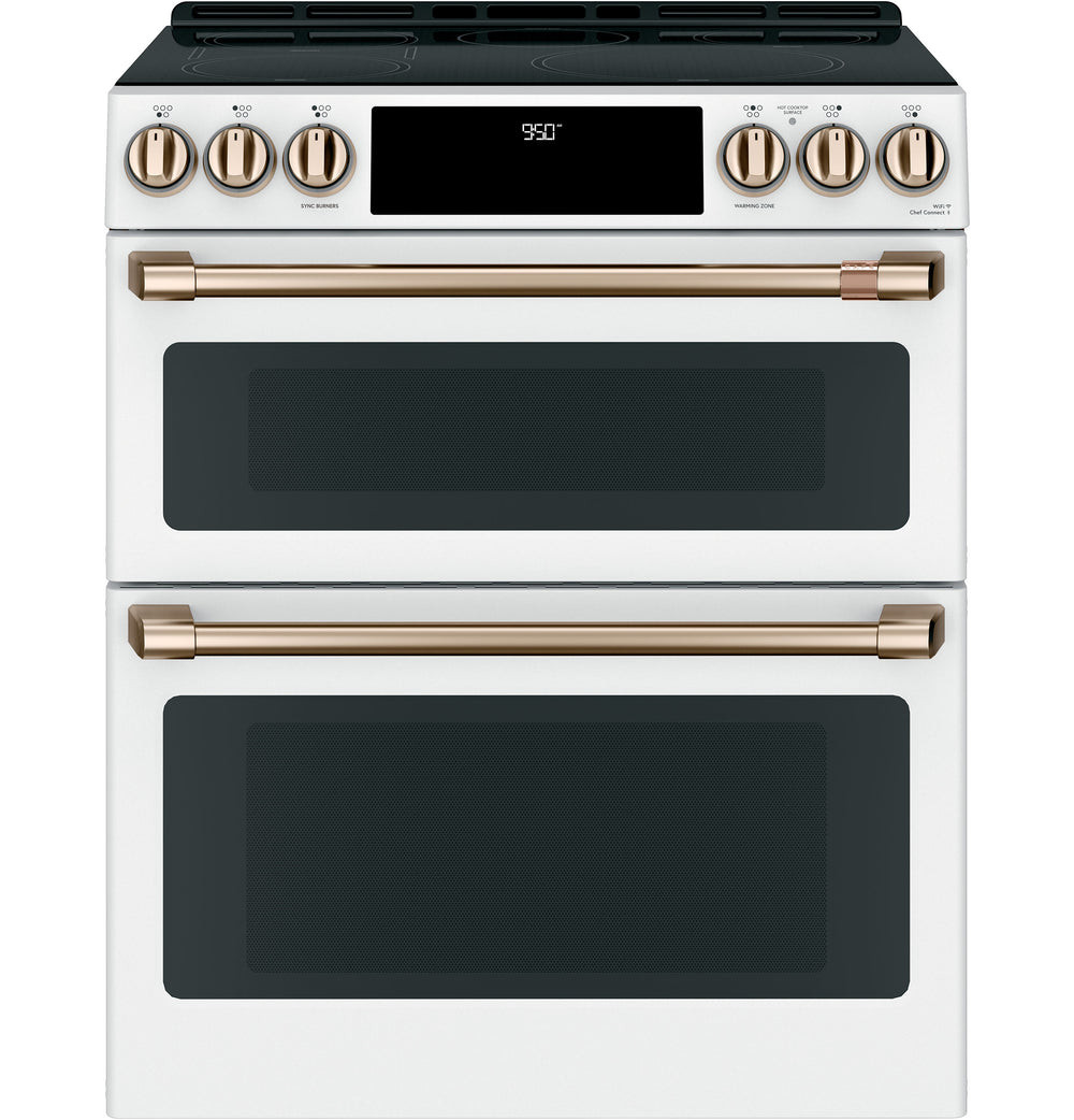 Café™ 30" Smart Slide-In, Front-Control, Induction and Convection Double-Oven Range
