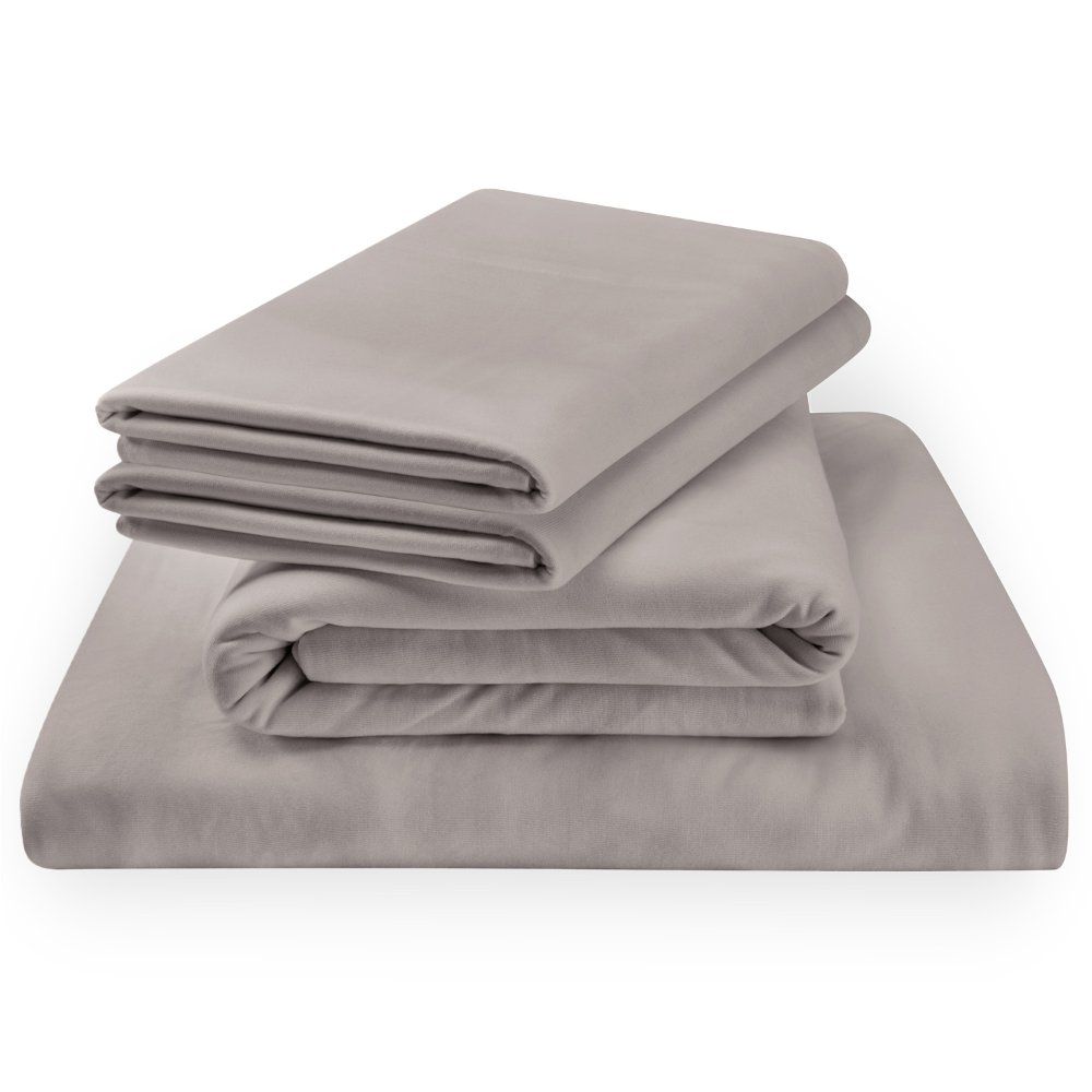 Soft, silky stretch. These 100% rayon from bamboo sheets feature a soft jersey knit with a comfortable stretch and natural moisture-wicking qualities. It all adds up to a silky-smooth feel - and thanks to our unique StayTight bands for a snug, secure fit,