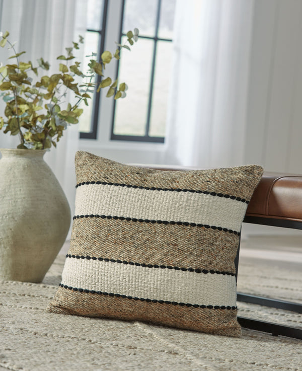  the Rueford pillow makes a fresh design statement. With stripes that delight and hues that create a warm and cozy feeling