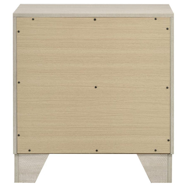Trenton - 2-Drawer Nightstand Bedside Table - Rustic Cream