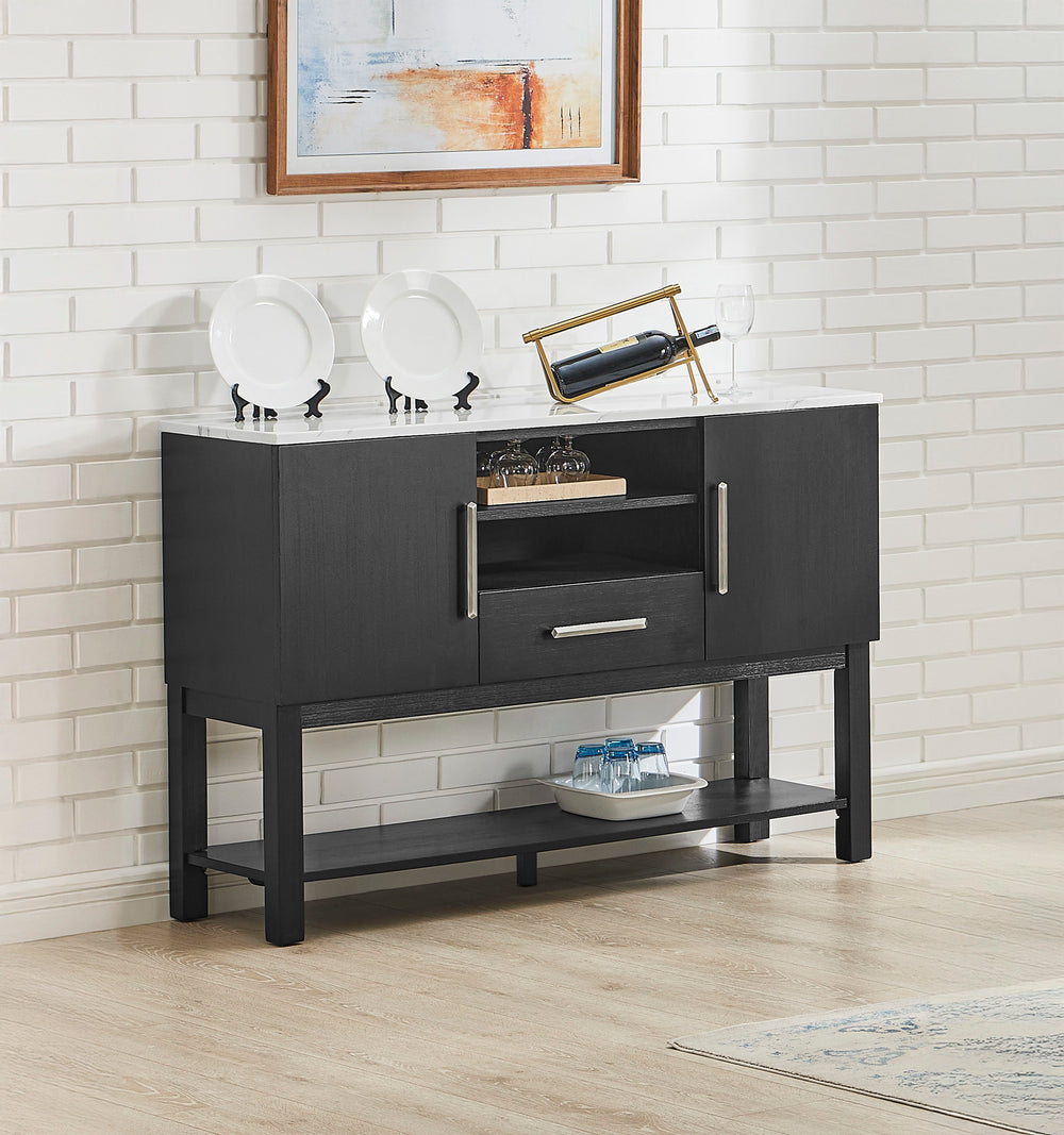 This sleek and modern storage solution is designed to elevate your living space with a perfect blend of functionality and style. Its elegant dark finish exudes sophistication, while the spacious interior offers a variety of storage options, including mult