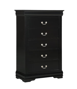 Louis Philip - Twin 5 Piece Bedroom Set - Black