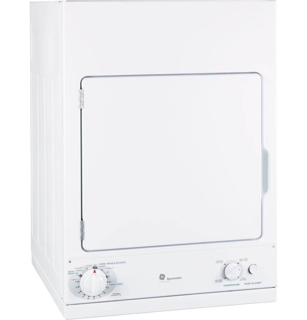 GE Spacemaker® 240V 3.6 cu. ft. Capacity Stationary Electric Dryer