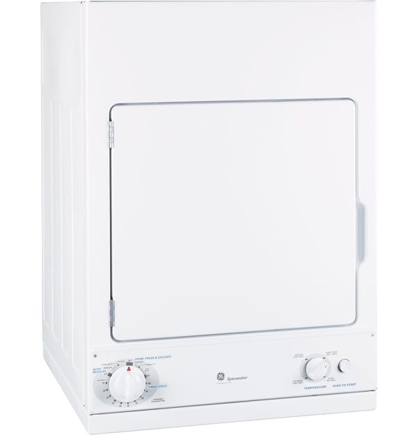 GE Spacemaker® 240V 3.6 cu. ft. Capacity Stationary Electric Dryer