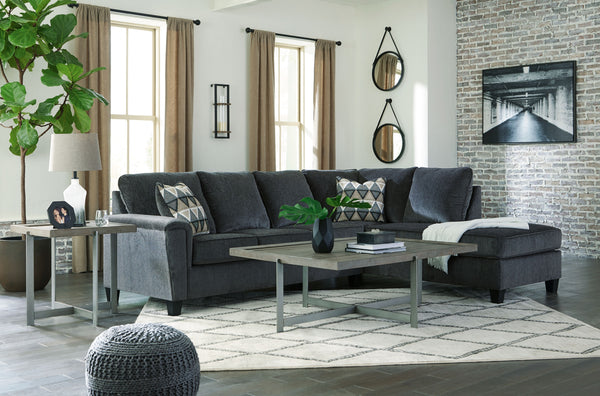  youâ€™re sure to find this budget-conscious sectional beautifully fits the bill. Covered in a smoke gray chenille upholstery loaded with plush texture