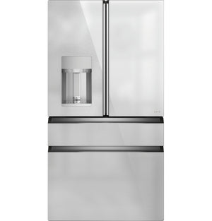 Café™ ENERGY STAR® 22.3 Cu. Ft. Smart Counter-Depth 4-Door French-Door Refrigerator in Platinum Glass