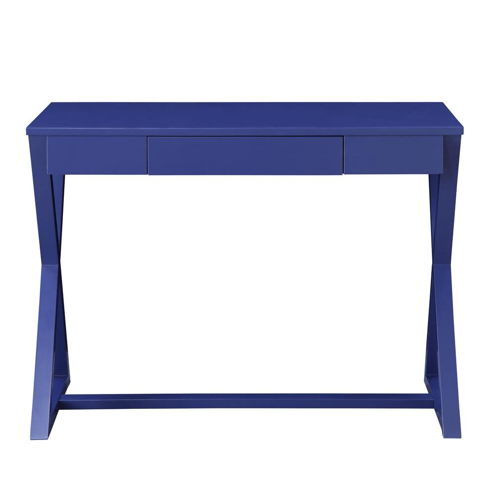 Rectangular Table TopX-Shape Wooden BaseStorage: 1 Drawer 2/3 Extension Drawer GlideEnglish Dovetail Front & BackWood Center Glide<br/><br/><b>Product Features</b><ul><li>Rectangular Table Top</li><li>X-Shape Wooden Base</li><li>Storage: 1 Drawer</li><li>