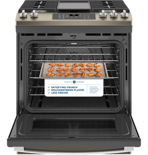 GE® 30" Slide-In Front-Control Convection Gas Range with No Preheat Air Fry