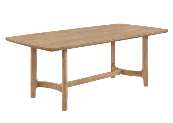 Elevate your dining space with this stylish and modern dining set, designed to blend seamlessly with contemporary and minimalist interiors. Crafted with a warm wood finish, this collection exudes natural charm while offering durability and stability. The 
