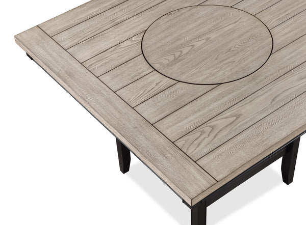  dark base and a beautifully textured gray tabletop with built-in turntabl
