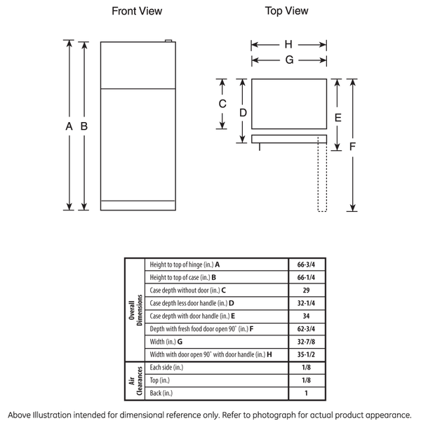 GE® ENERGY STAR® 21.1 Cu. Ft. Top-Freezer Refrigerator