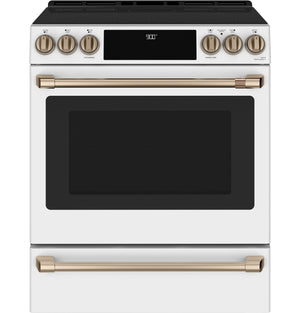 Café™ 30" Smart Slide-In, Front-Control, Induction and Convection Range with Warming Drawer