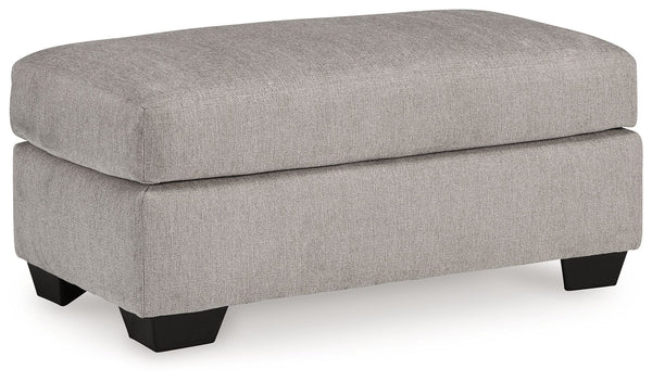 Need a simple style refresh? Liven up your space with this ottoman. Its sleek design invites you to prop up your feet on the generous cushion. Plush, textured upholstery creates a captivating look that works for aesthetics ranging from classic to contempo