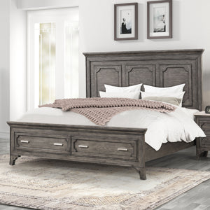 Lisbon - 5/0 Queen Bed - Gray