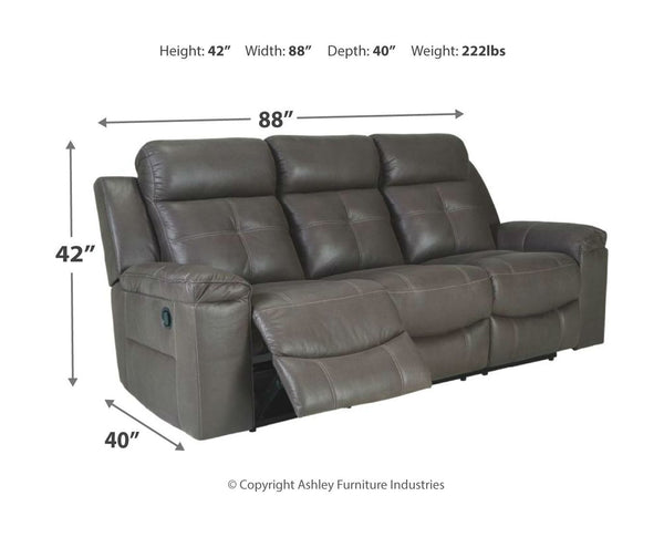 Jesolo - Dark Gray - 3 Pc. - Reclining Sofa