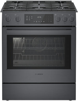 800 Series, Gas Slide-in Range, 30'', Black