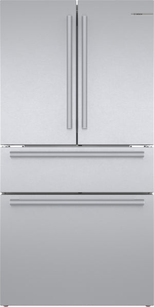 800 Series, French Door Bottom Mount Refrigerator, 36'', Stainless steel (with anti-fingerprint)