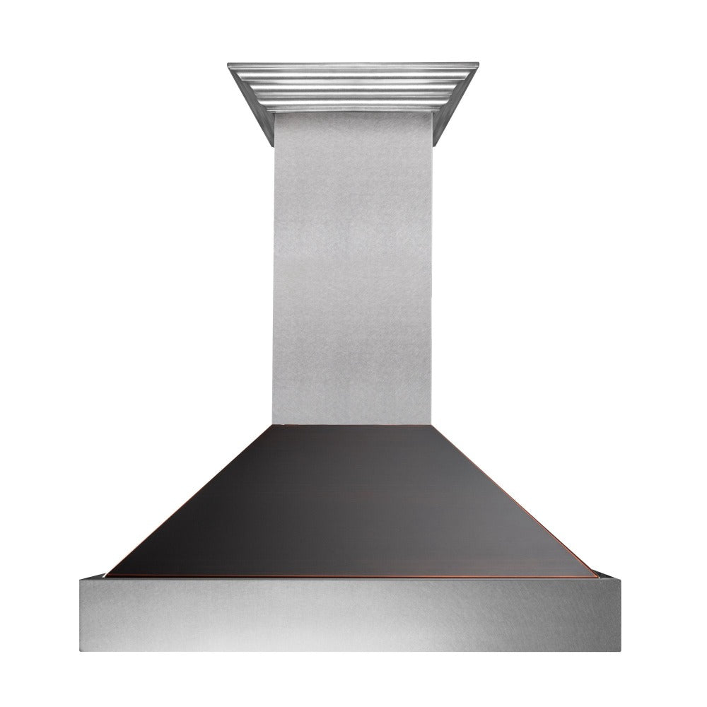 36" DuraSnow® Stainless Steel Range Hood with Oil Rubbed Bronze Shell (8654ORB-36)