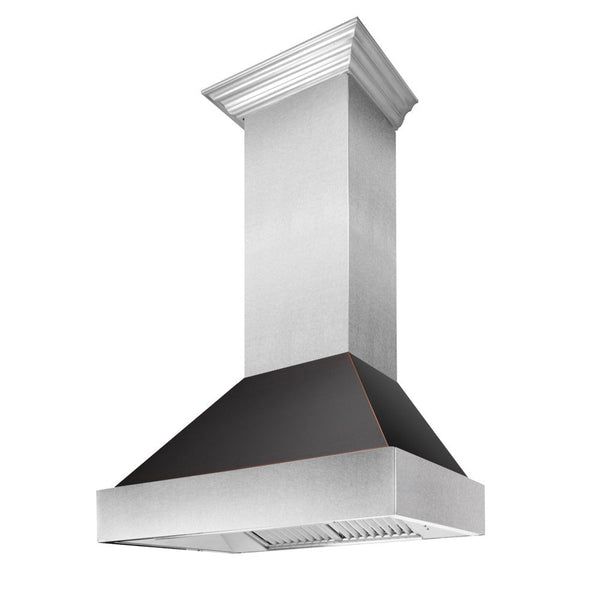 36" DuraSnow® Stainless Steel Range Hood with Oil Rubbed Bronze Shell (8654ORB-36)