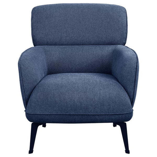 Andrea - Upholstered Crecent Arm Accent Chair - Blue