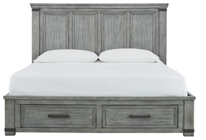 Russelyn - Gray - California King Storage Bed
