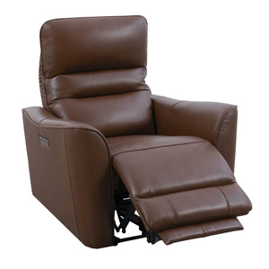  which is designed for space and convenience. It features a zero-gravity power recline and an adjustable power headrest made from durable top-grain leather. Taylor is built with sustainably sourced wood from a solar-p