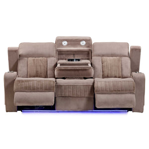 Equinox - Power Reclining Sofa And Recliner - Mushroom