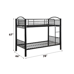 Cayelynn - Twin Over Twin Bunk Bed - Black