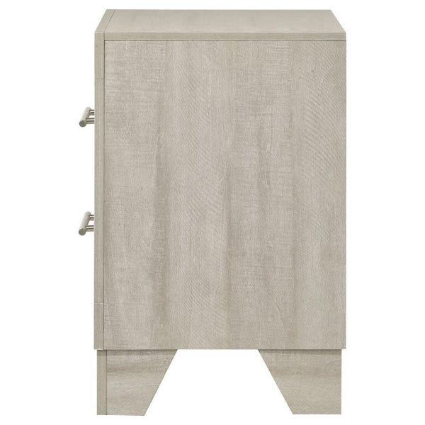 Trenton - 2-Drawer Nightstand Bedside Table - Rustic Cream