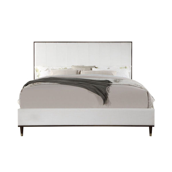 Carena - Eastern King Bed - Light Gray & White & Brown