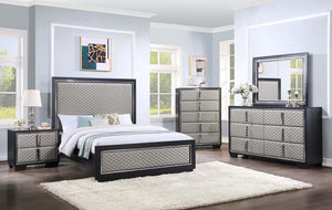 Nicola - Eastern King Bed - Silver