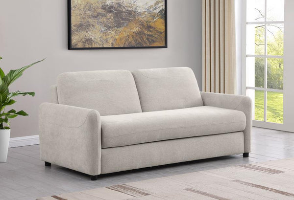 Rylie - Sofá cama tapizado con colchón Queen - Beige