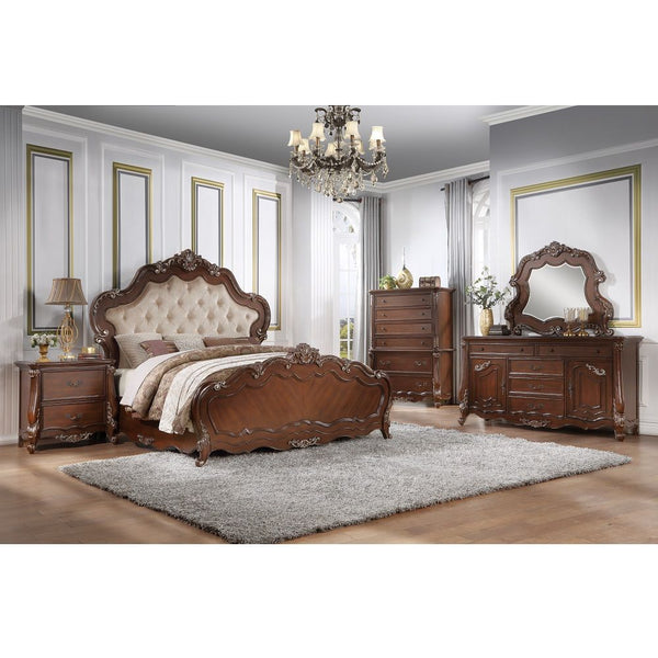 Latisha - Eastern King Bed - Antique Oak