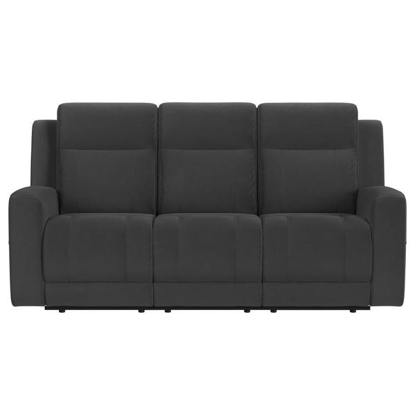 Brentwood - Sofá reclinable tapizado - Carbón oscuro